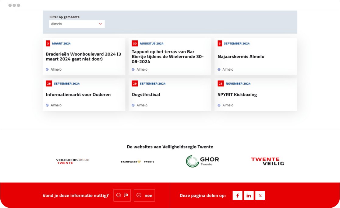 Detail  website Veiligheidsregio Twente