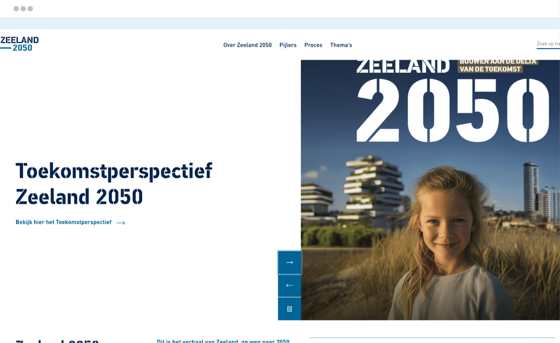Zeeland 2050 website
