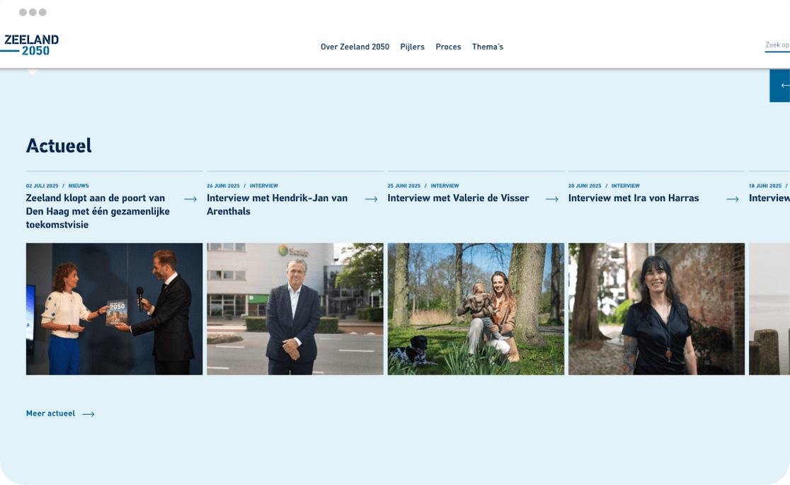 Zeeland 2050 website
