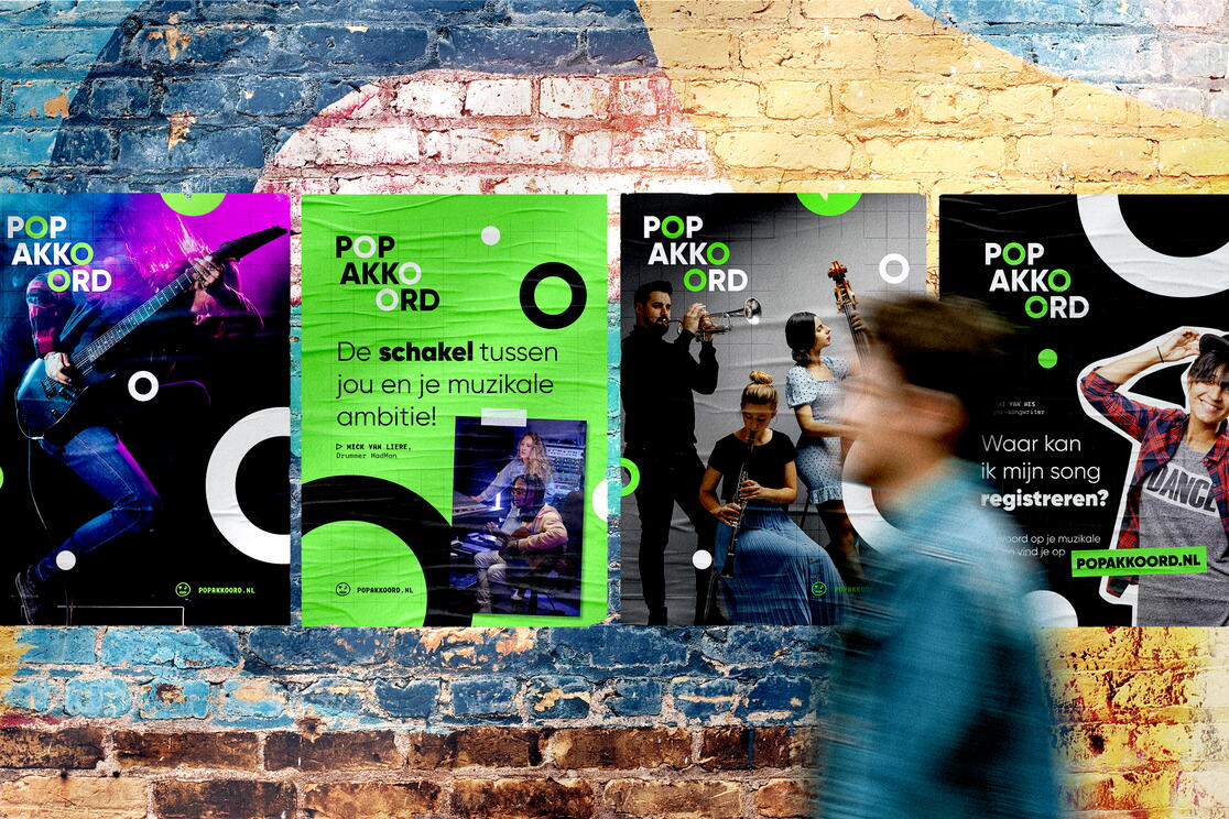 posters op muur