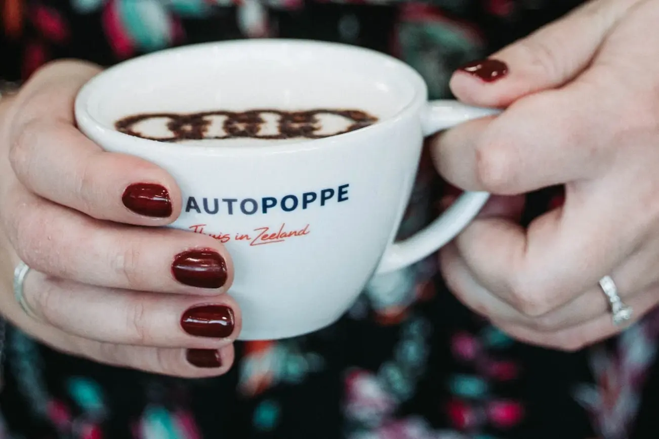 Banner koffie Poppe